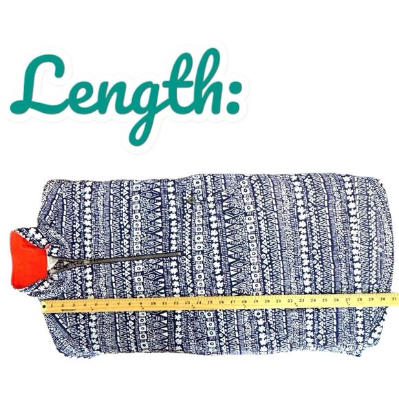 Vintage Nike Jacket Mens M 8-10 Blue Geo 1/4 Zip Windbreaker Anorak 90s Y2K - Picture 13 of 14